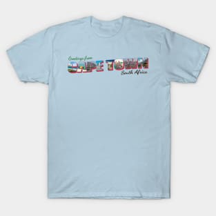 Greetings from Cape Town in South Africa Vintage style retro souvenir T-Shirt